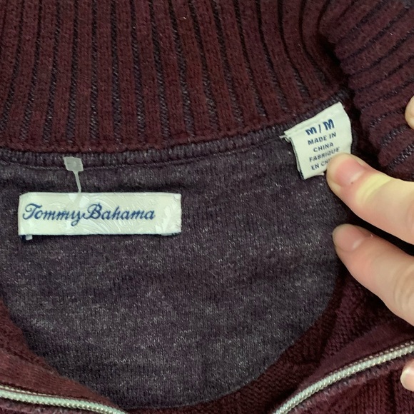 Mens Tommy Bahama Quarter Zip Sweater - Picture 3 of 4